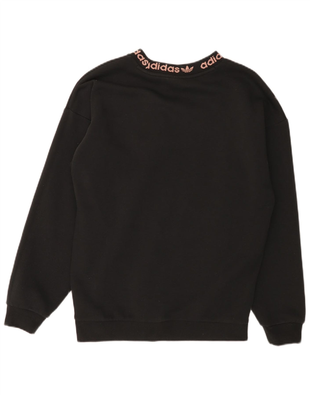Felpa oversize con grafica da donna Adidas UK 4 piccola in cotone nero