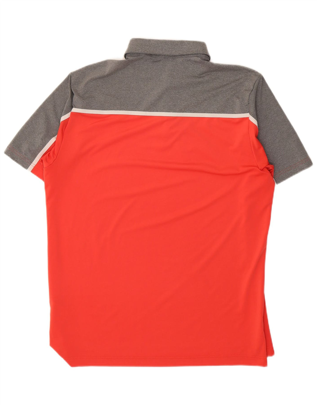 Polo Adidas da uomo grande in poliestere color block rosso