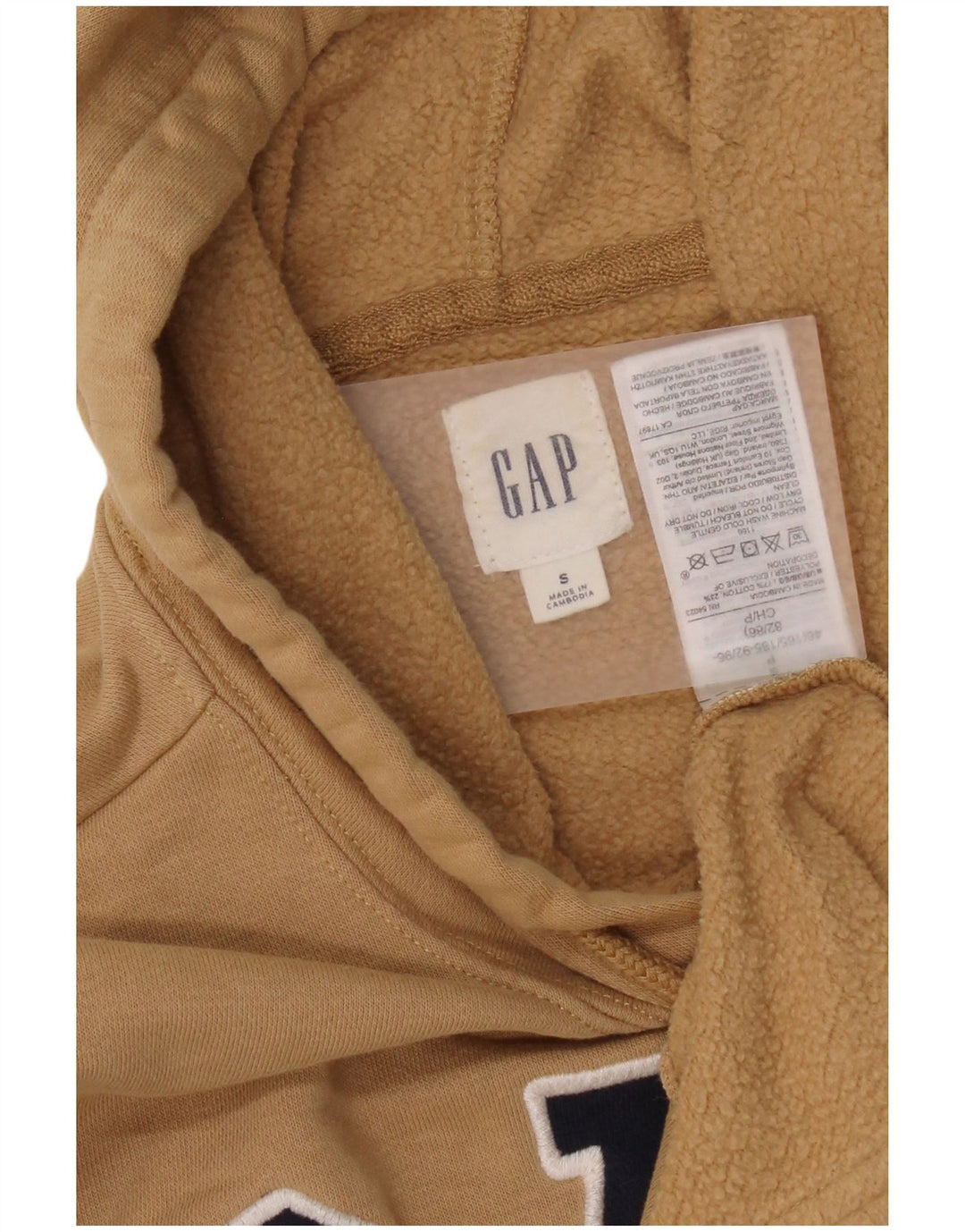 Felpa con cappuccio grafica da uomo Gap Small in cotone beige