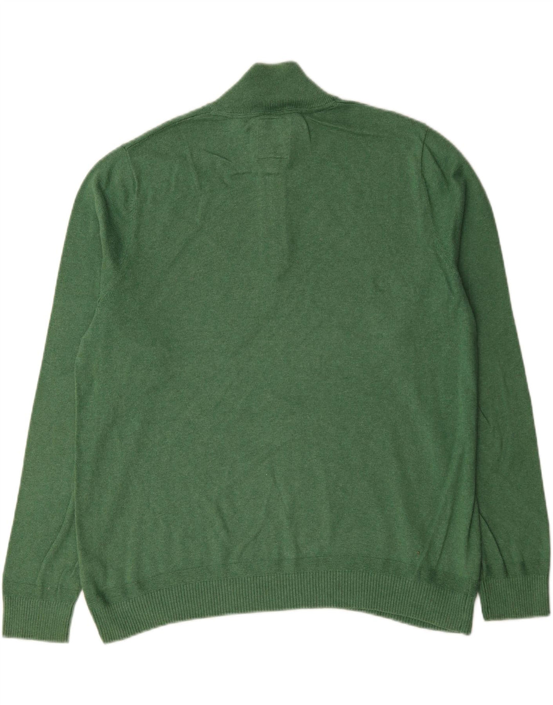 Maglione da uomo con collo con zip Fat Face 2XL cotone verde