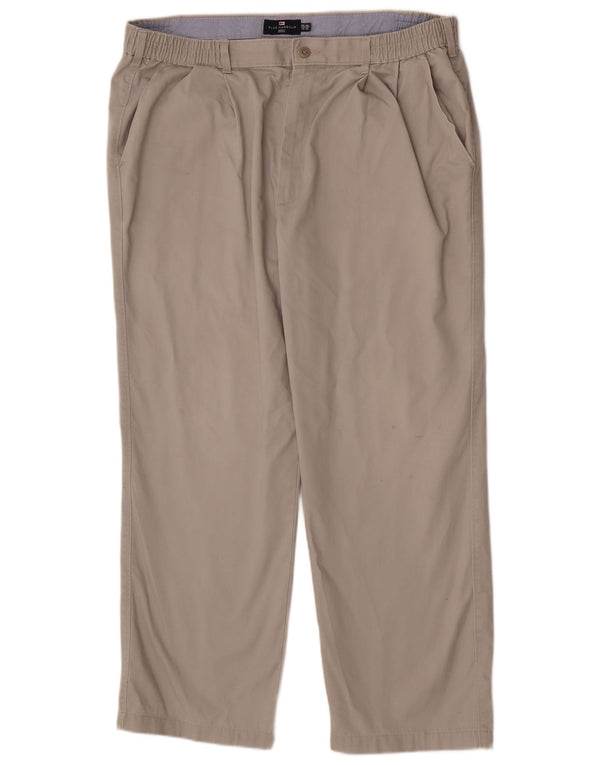 Pantaloni chino dritti Marks & Spencer da uomo blu Harbour W40 L29 Beige