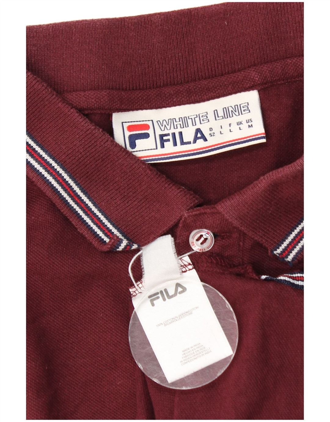 Polo da uomo Fila Large in cotone marrone