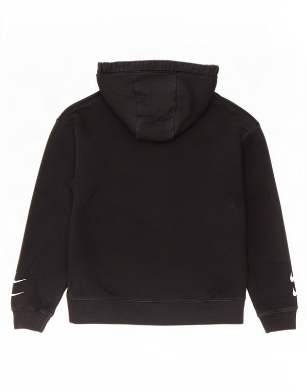 Felpa con cappuccio grafica Nike da uomo piccola in cotone nero