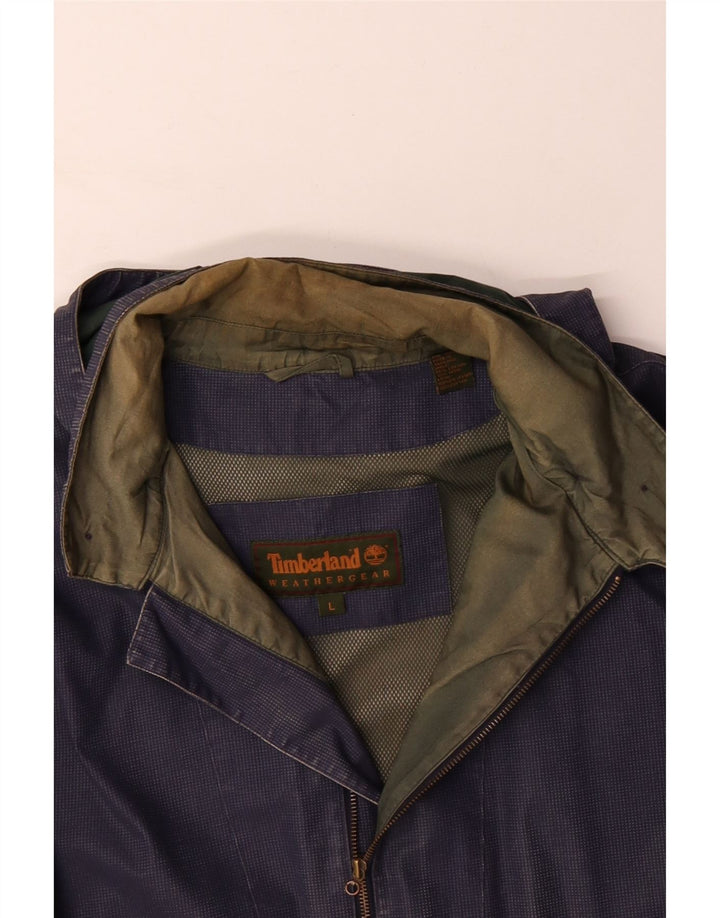 Giacca antipioggia con cappuccio Weathergear da uomo TIMBERLAND UK 40 Large Blu Navy