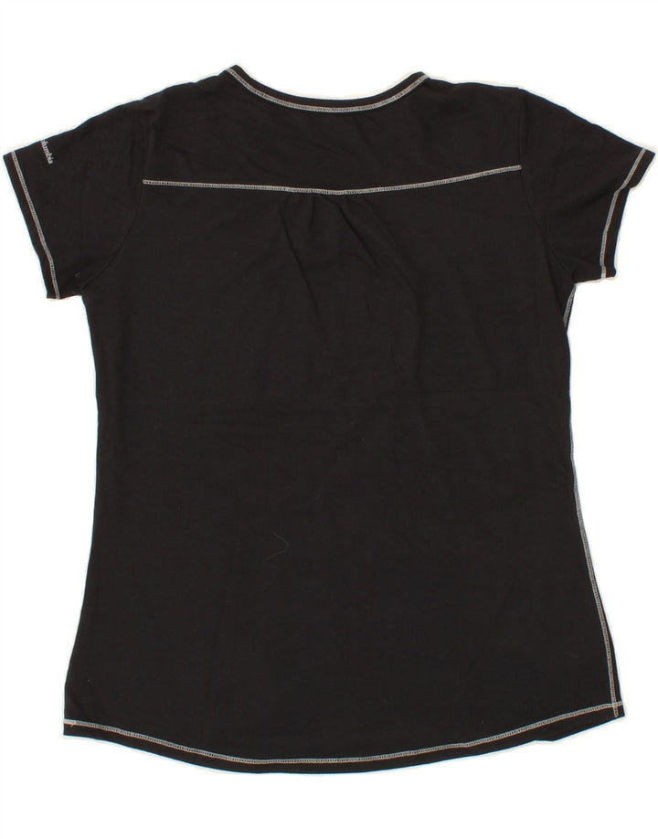 COLUMBIA Womens T-Shirt Top UK 14 Medium Black Cotton Vintage Columbia and Second-Hand Columbia from Messina Hembry 