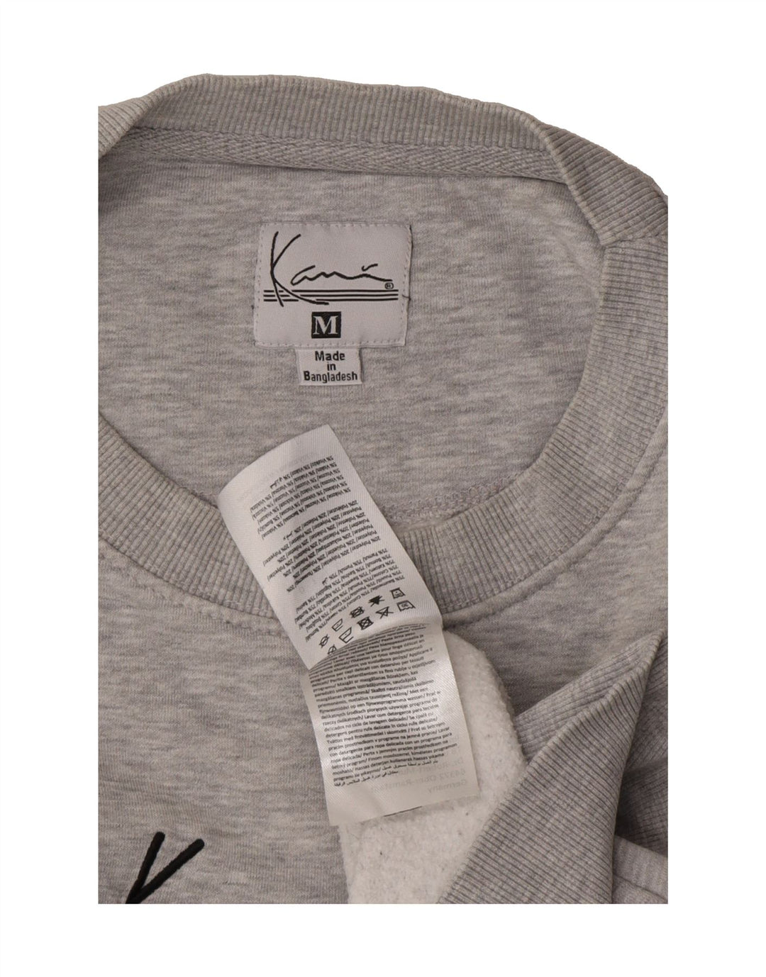 KARL KANI Mens Oversized Graphic Sweatshirt Jumper Medium Grey Cotton Vintage Karl Kani and Second-Hand Karl Kani from Messina Hembry 