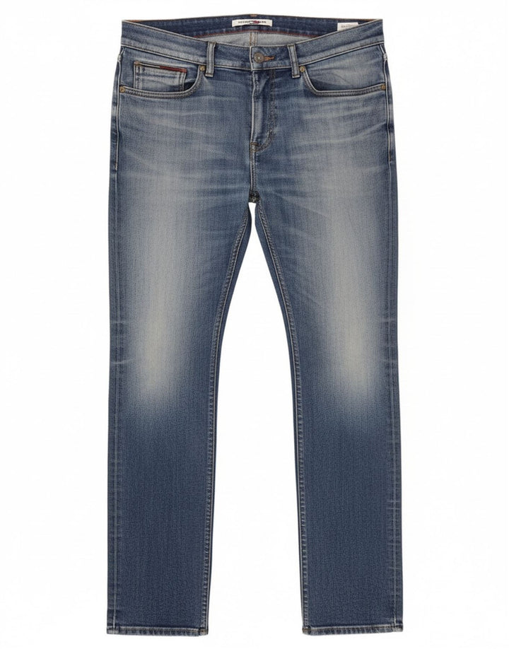 Jeans slim da uomo Tommy Hilfiger W32 L32 cotone blu