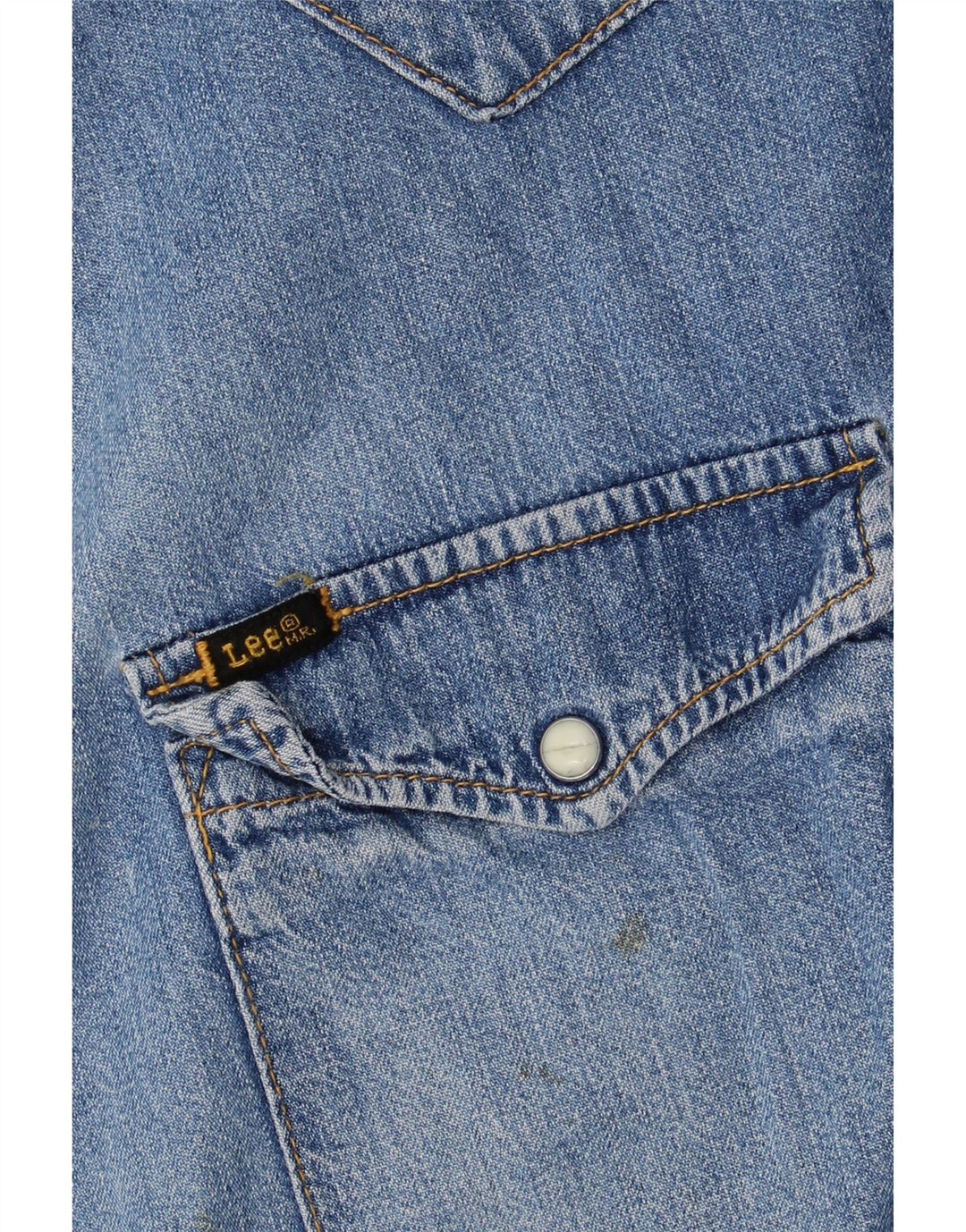 Camicia di jeans da uomo Lee XL in cotone blu