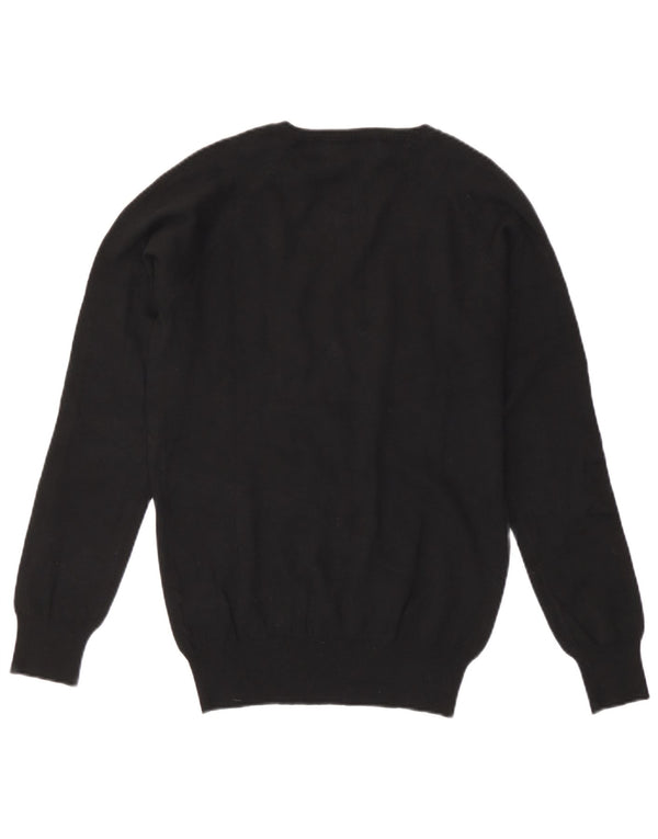 Maglione Zara da donna con scollo a V UK 16 grande cotone nero
