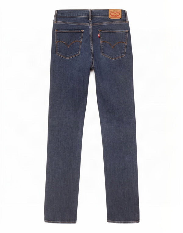 Jeans dritti a vita alta Levi's 724 da donna W29 L34 cotone blu navy