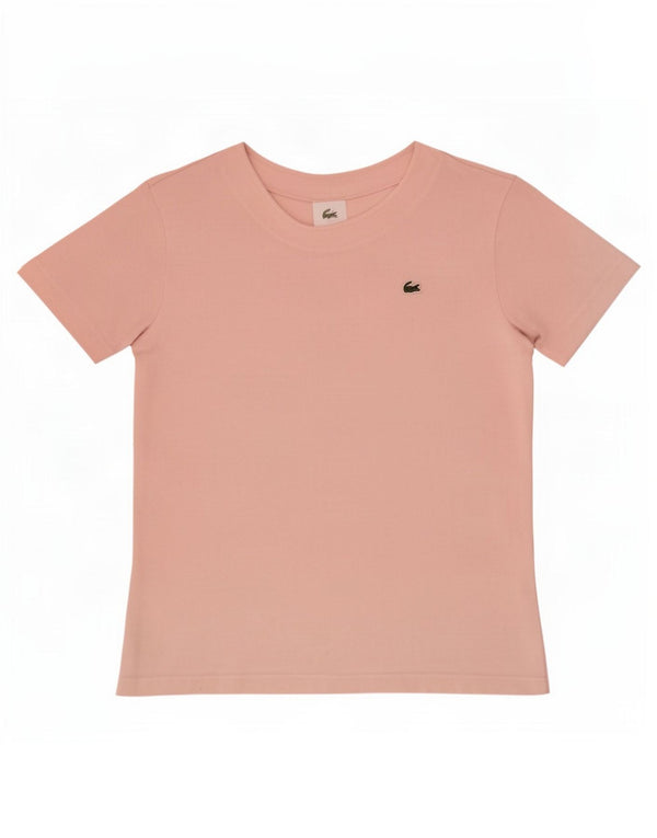 T-shirt da donna Lacoste taglia superiore 46 XL cotone rosa