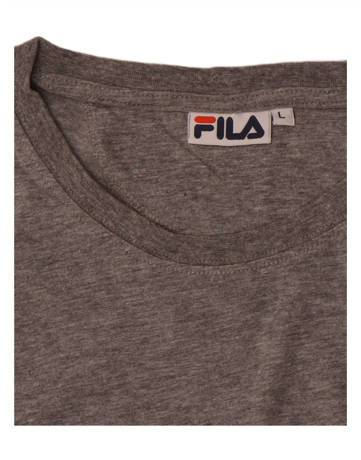FILA Mens Graphic T-Shirt Top Large Grey
