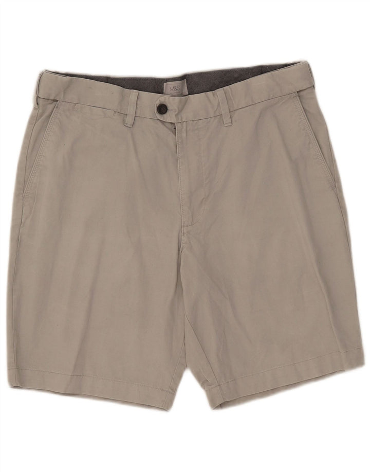 Pantaloncini chino da uomo Marks & Spencer W36 grandi in cotone grigio