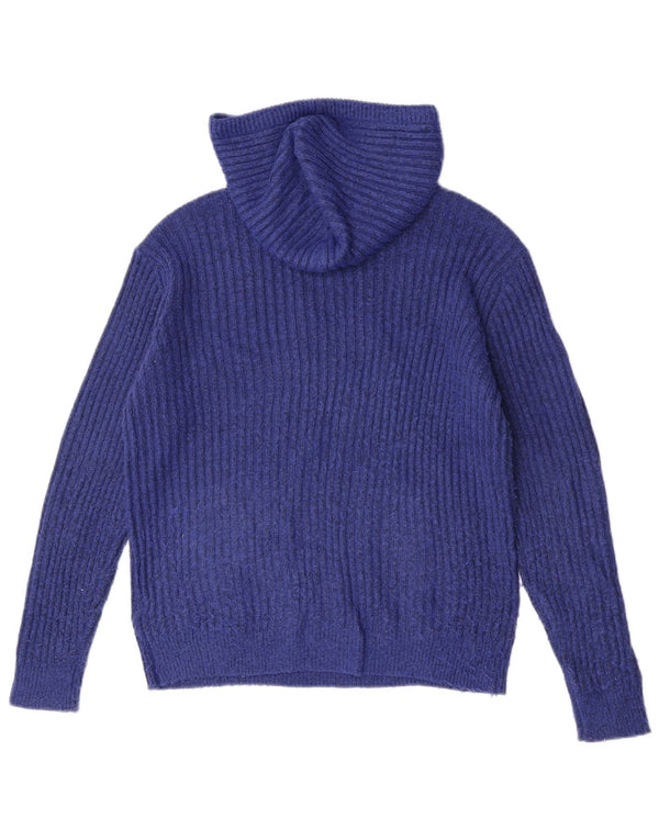 Maglione con cappuccio da donna Marks & Spencer UK 14 Blu medio chiazzato