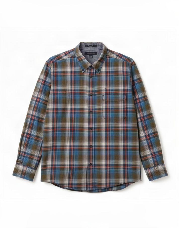Camicia da uomo Tommy Hilfiger scozzese medio multicolore