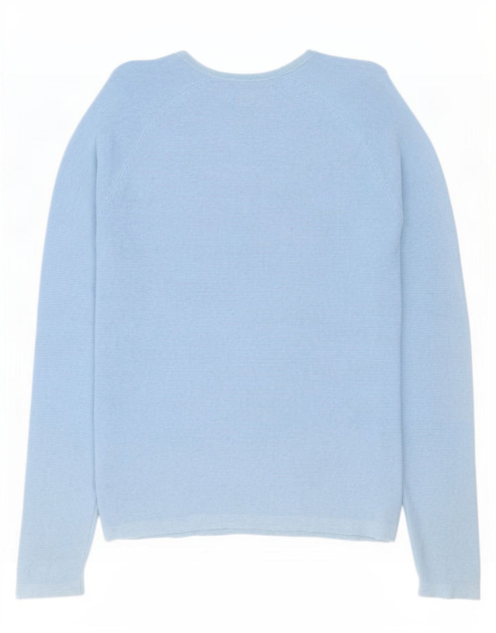 Maglione da uomo con scollo a barca Penguin, cotone blu medio