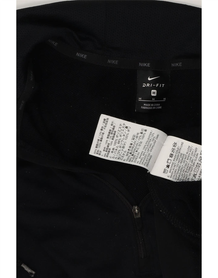 Felpa con cappuccio e collo con zip grafica Nike da uomo, poliestere medio blu navy