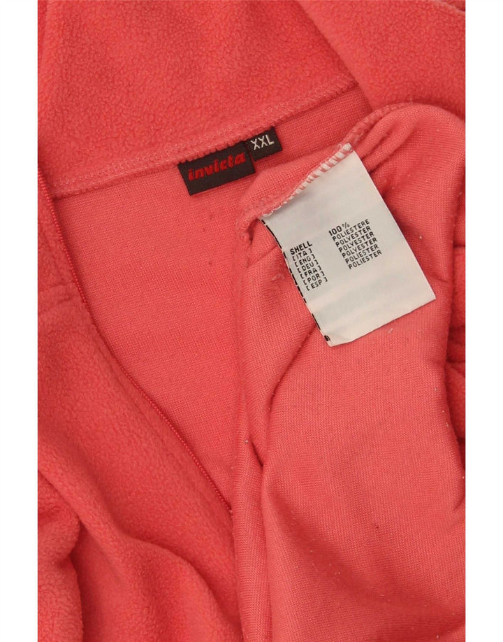 Maglione in pile da donna con collo con zip Invicta 2XL rosso poliestere