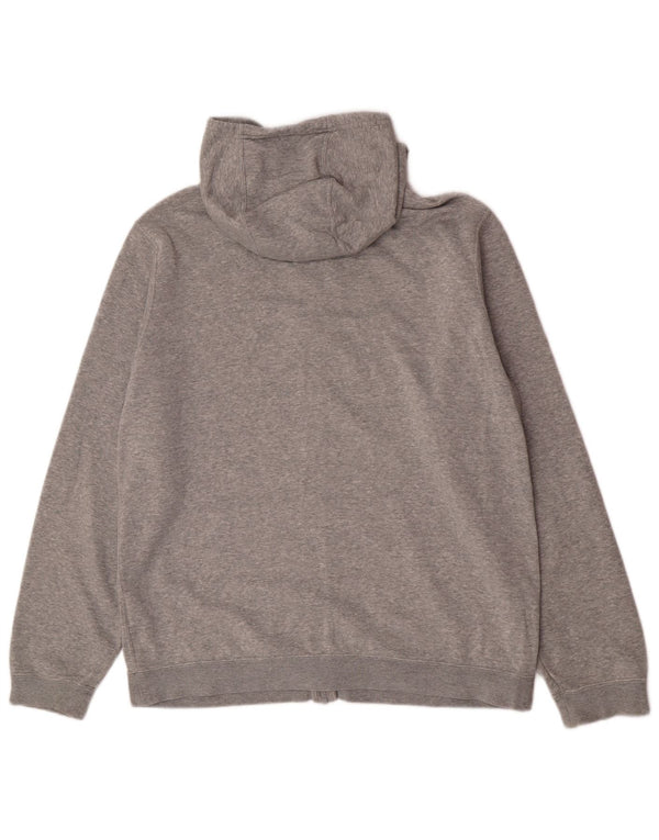 Felpa con cappuccio e zip Nike da uomo, grande, in cotone grigio, sportivo