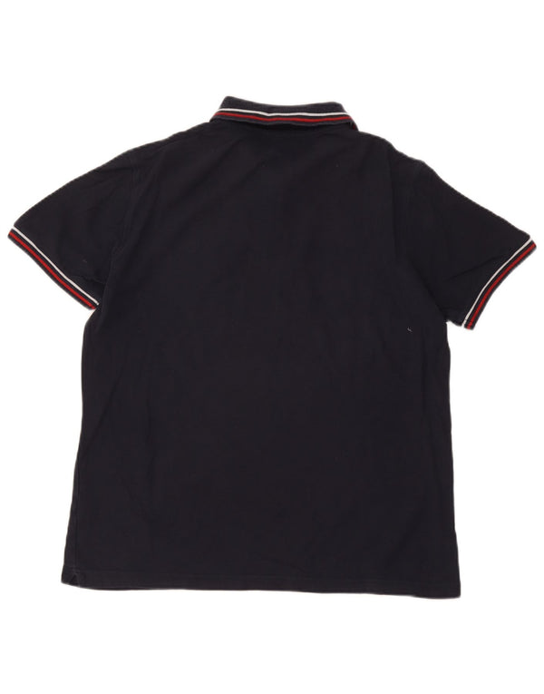 Polo da uomo Lotto in cotone medio blu navy