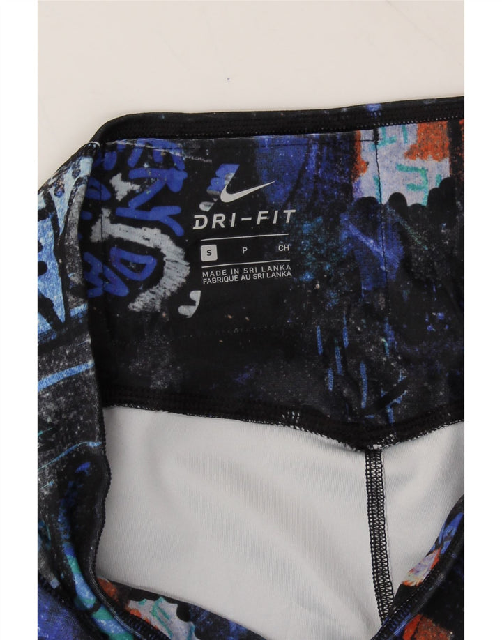 NIKE Womens Graphic Leggings UK 10 Small Multicoloured Geometric Polyester Vintage Nike and Second-Hand Nike from Messina Hembry 