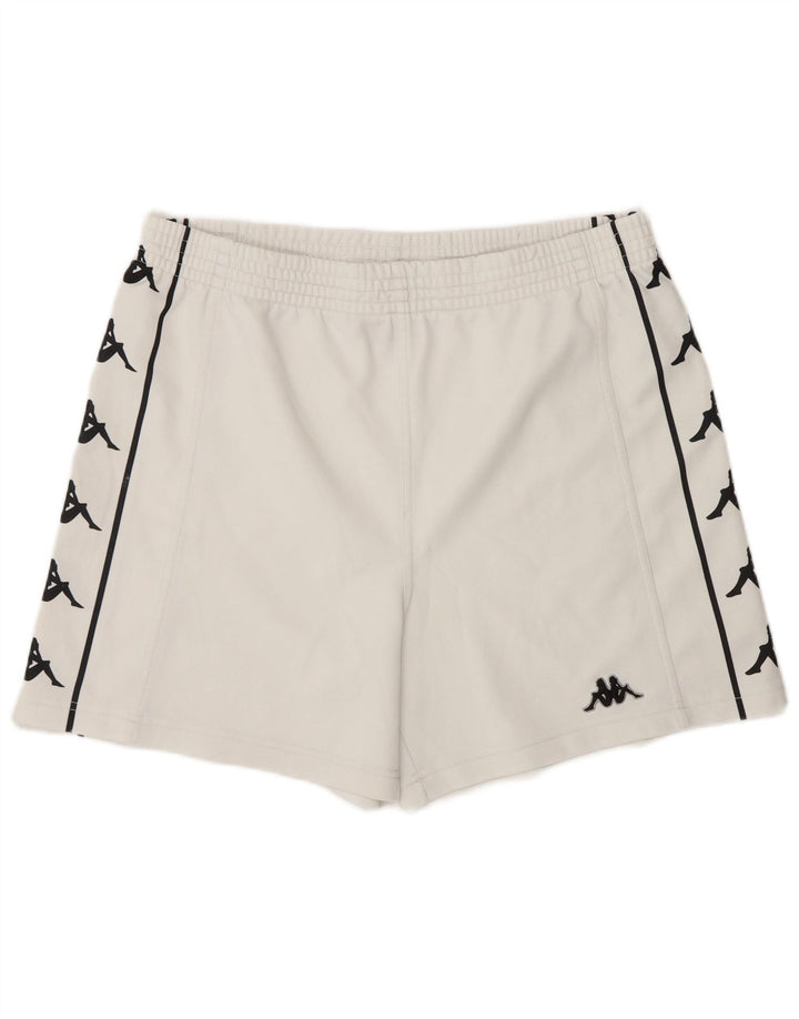 Pantaloncini sportivi grafici da uomo Kappa grandi bianchi in poliestere