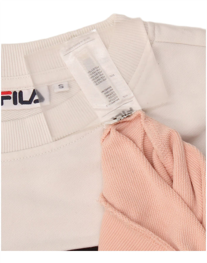 Felpa grafica da donna Fila Jumper UK 10 Small Pink Colourblock