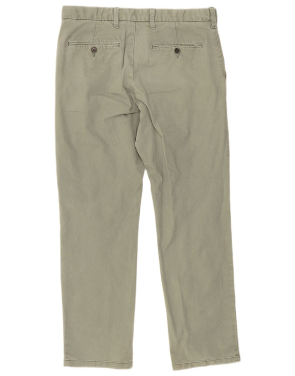 Pantaloni chino vestibilità regolare da uomo Marks & Spencer W32 L29 cotone verde
