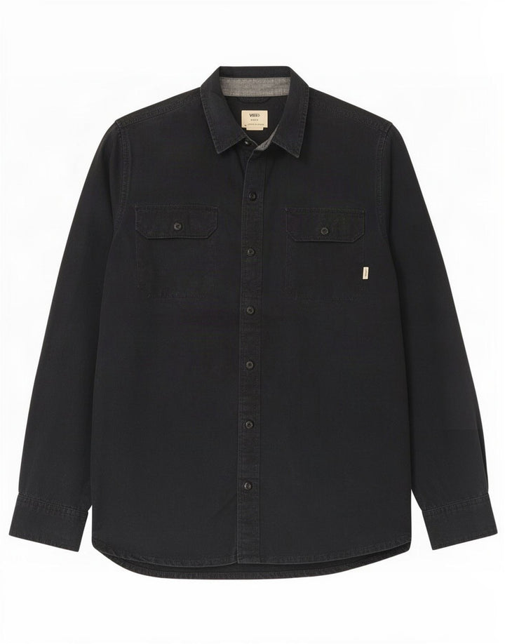 Camicia da uomo Vans in cotone nero medio