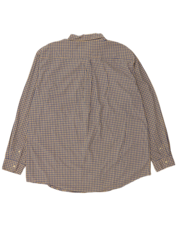 Camicia da uomo J. CREW XL in cotone a quadri gialli