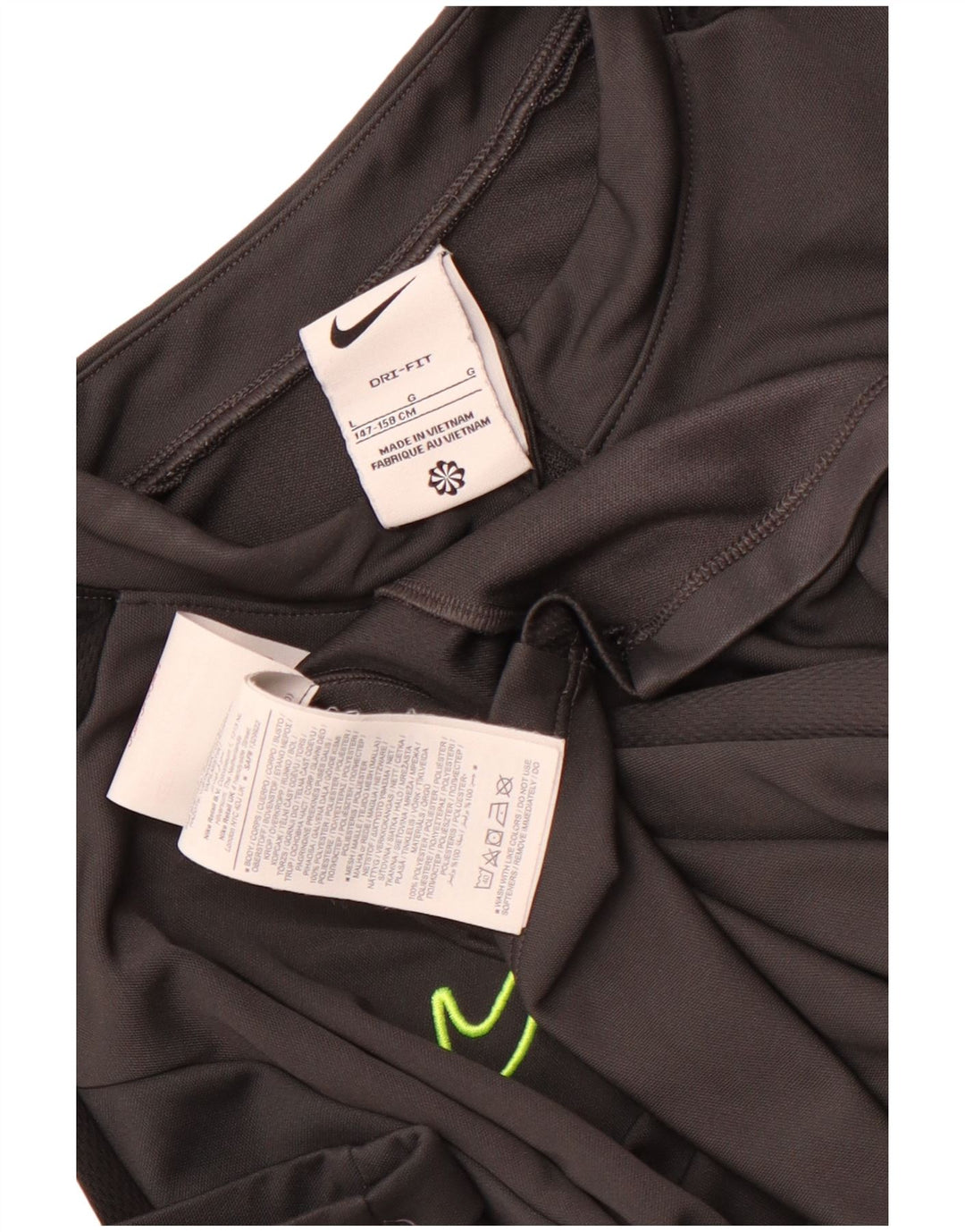 Maglia Nike Dri Fit da ragazzo a manica lunga 12-13 anni Large Grigio Colorblock