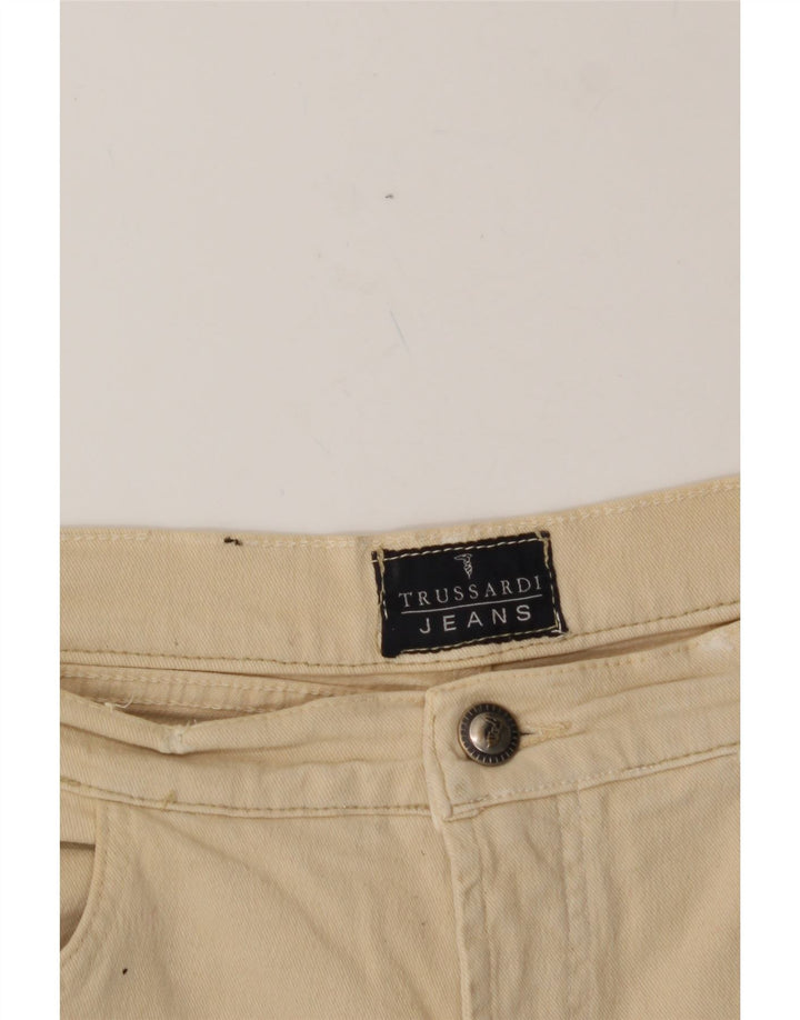 TRUSSARDI Mens Slim Jeans W30 L29 Beige Vintage Trussardi and Second-Hand Trussardi from Messina Hembry 