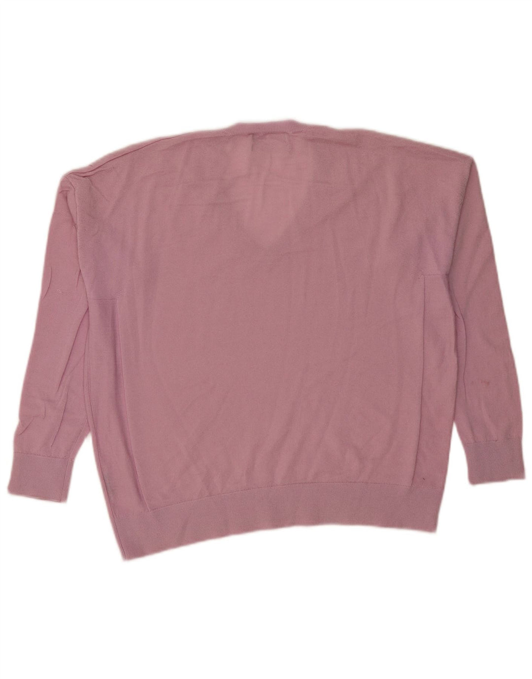 Maglione oversize con scollo a V da donna Marks & Spencer UK 14 Rosa medio