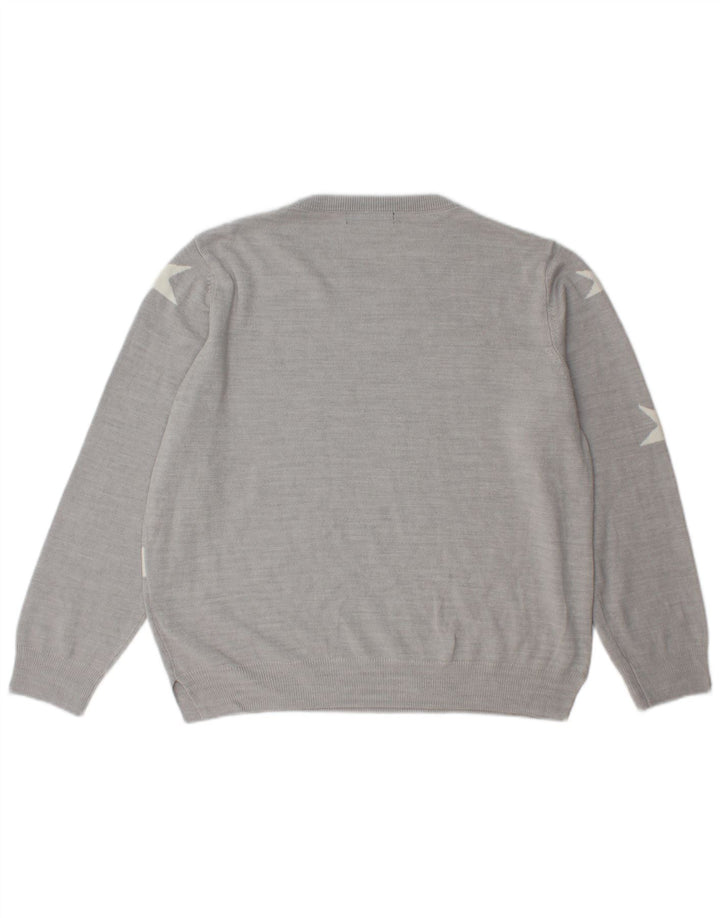Maglione maglione girocollo da donna Marks & Spencer UK 16 grande grigio