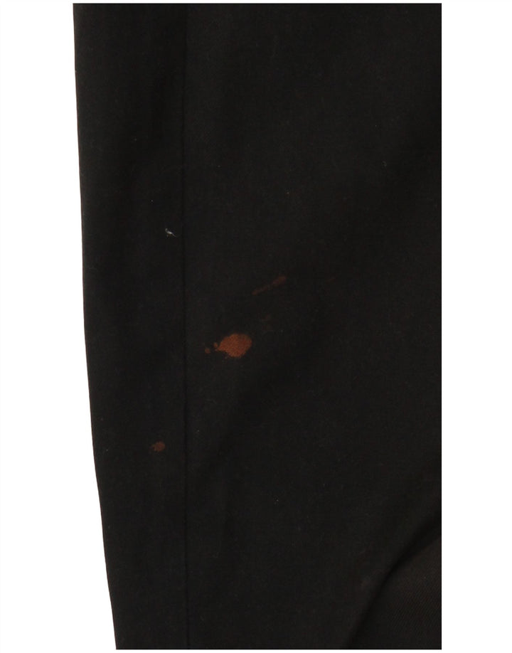 Pantaloni da abito dritti da uomo Marks & Spencer W34 L29 cotone nero
