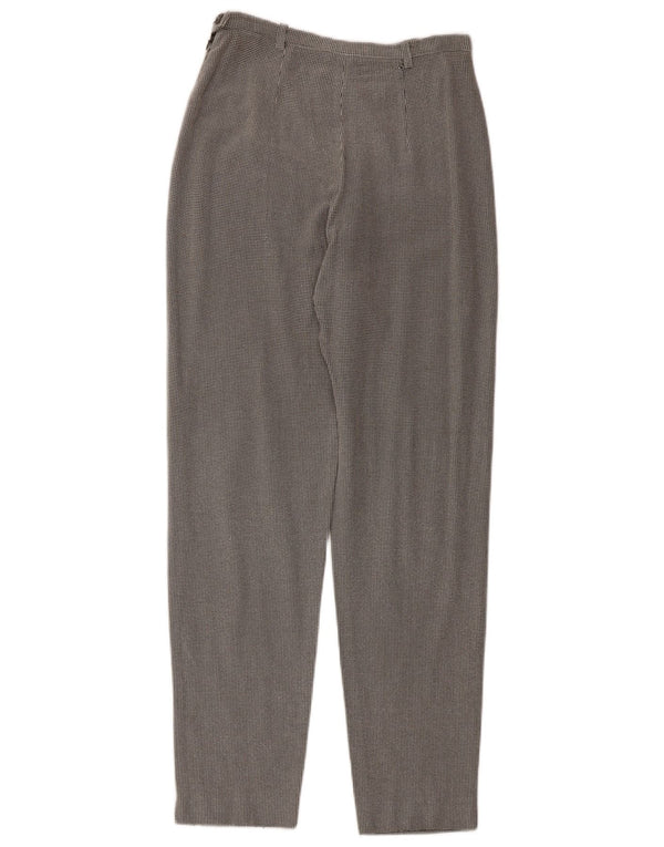 Marella Womens Tricot Casual Trousers UK 10 Small W26 L28 Grey Houndstooth