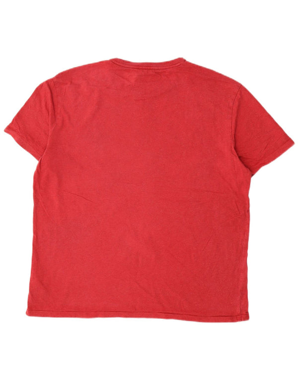 Polo Ralph Lauren T-shirt da uomo Top grande in cotone rosso