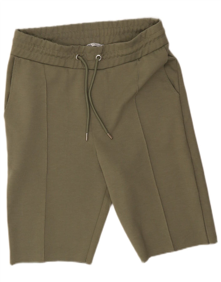 Pantaloncini sportivi da uomo Zara in poliestere verde medio
