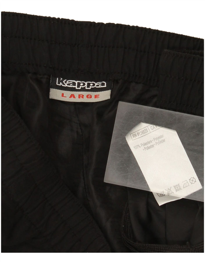 Pantaloni da tuta da uomo Kappa Large neri in poliestere