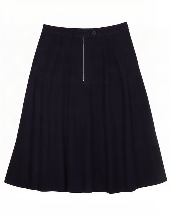 Vintage Womens Suede A-Line Skirt Medium W30 Navy Blue