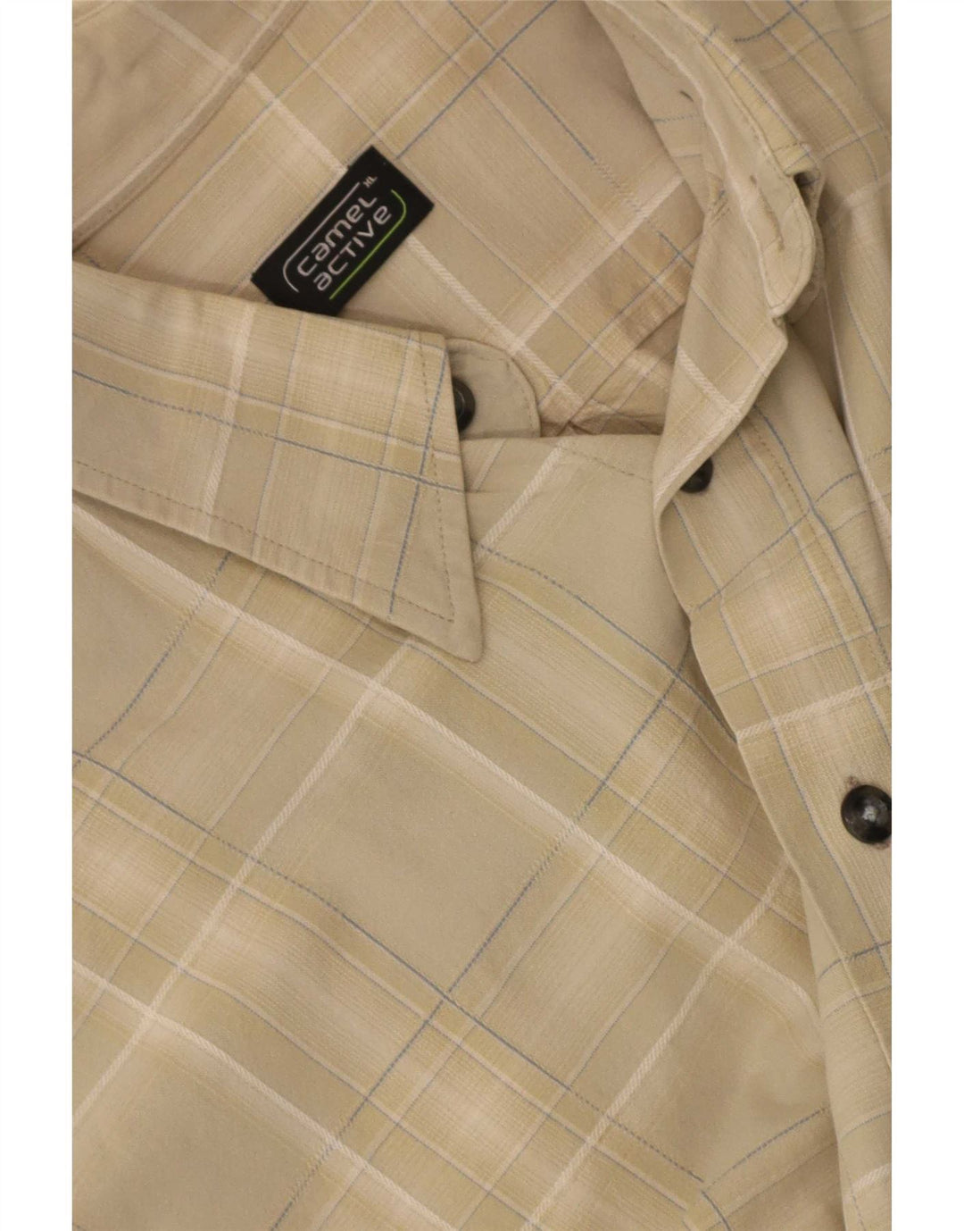 Camicia a maniche corte da uomo Camel Active XL a quadri beige
