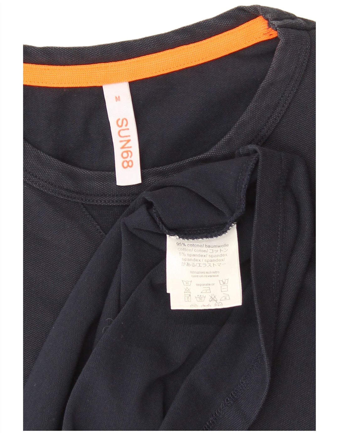 T-shirt da uomo Sun68 Top in cotone blu navy medio