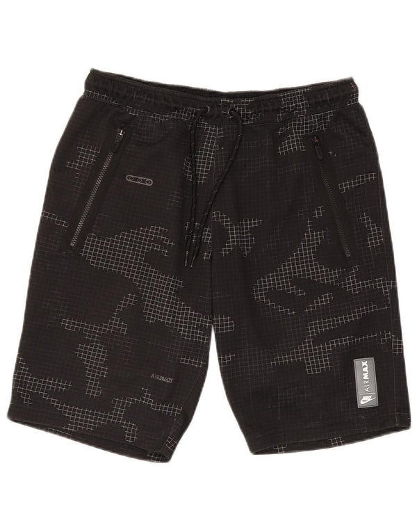 Pantaloncini sportivi Nike da uomo, poliestere medio nero mimetico