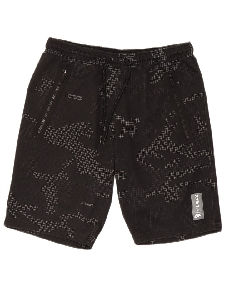 Pantaloncini sportivi Nike da uomo, poliestere medio nero mimetico