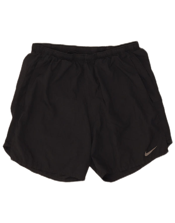 Pantaloncini sportivi Nike Dri Fit da uomo, grandi, in poliestere nero