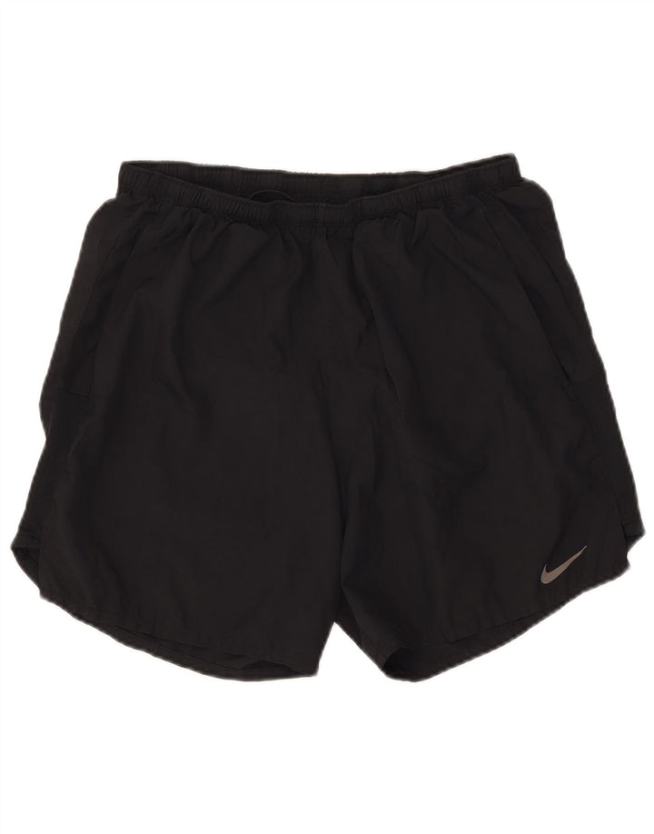 Pantaloncini sportivi Nike Dri Fit da uomo, grandi, in poliestere nero