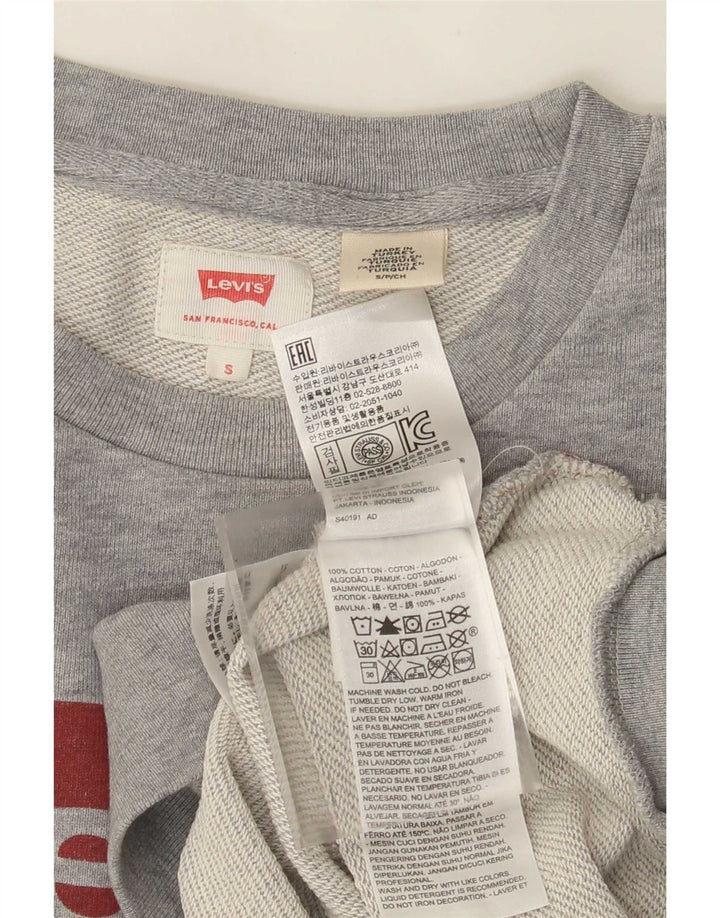 Felpa grafica da uomo Levi's, piccola, in cotone grigio