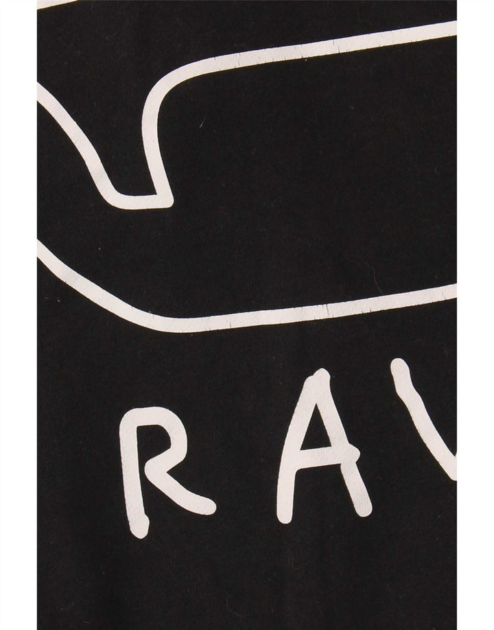 Felpa grafica da uomo G-Star Maglione grande cotone nero