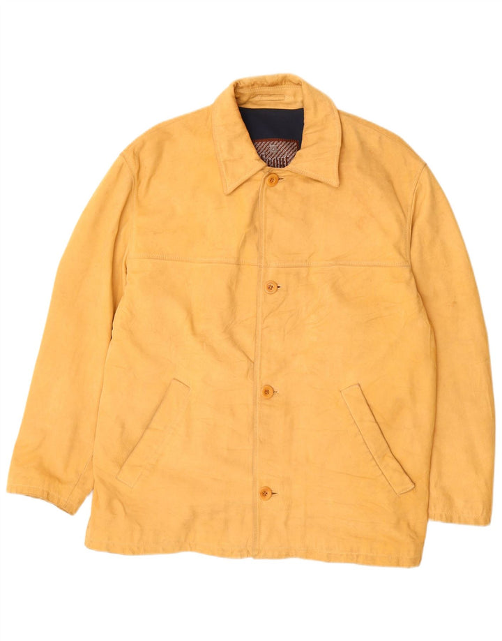 Giacca in pelle da uomo Scout UK 42 XL Gialla