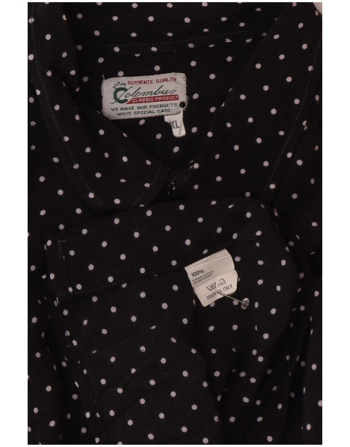 Camicia Uomo Colombus XL Nera in viscosa a pois